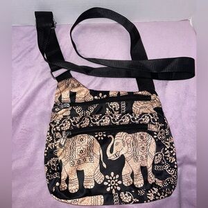 Elephant Print Crossbody Bag